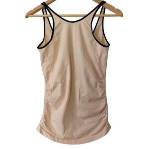Lululemon In The Flow Tank Heathered Butter Pink Top Sz 8/10‎ EUC